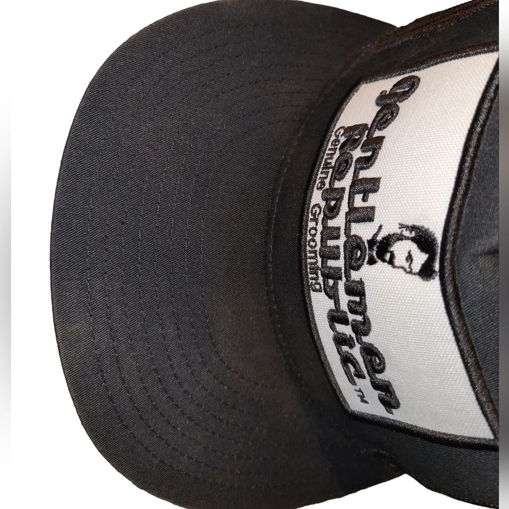 Gentlemen Republic Black Mesh Trucker Snap Back 6-Panel Hat With Large Logo  O/S